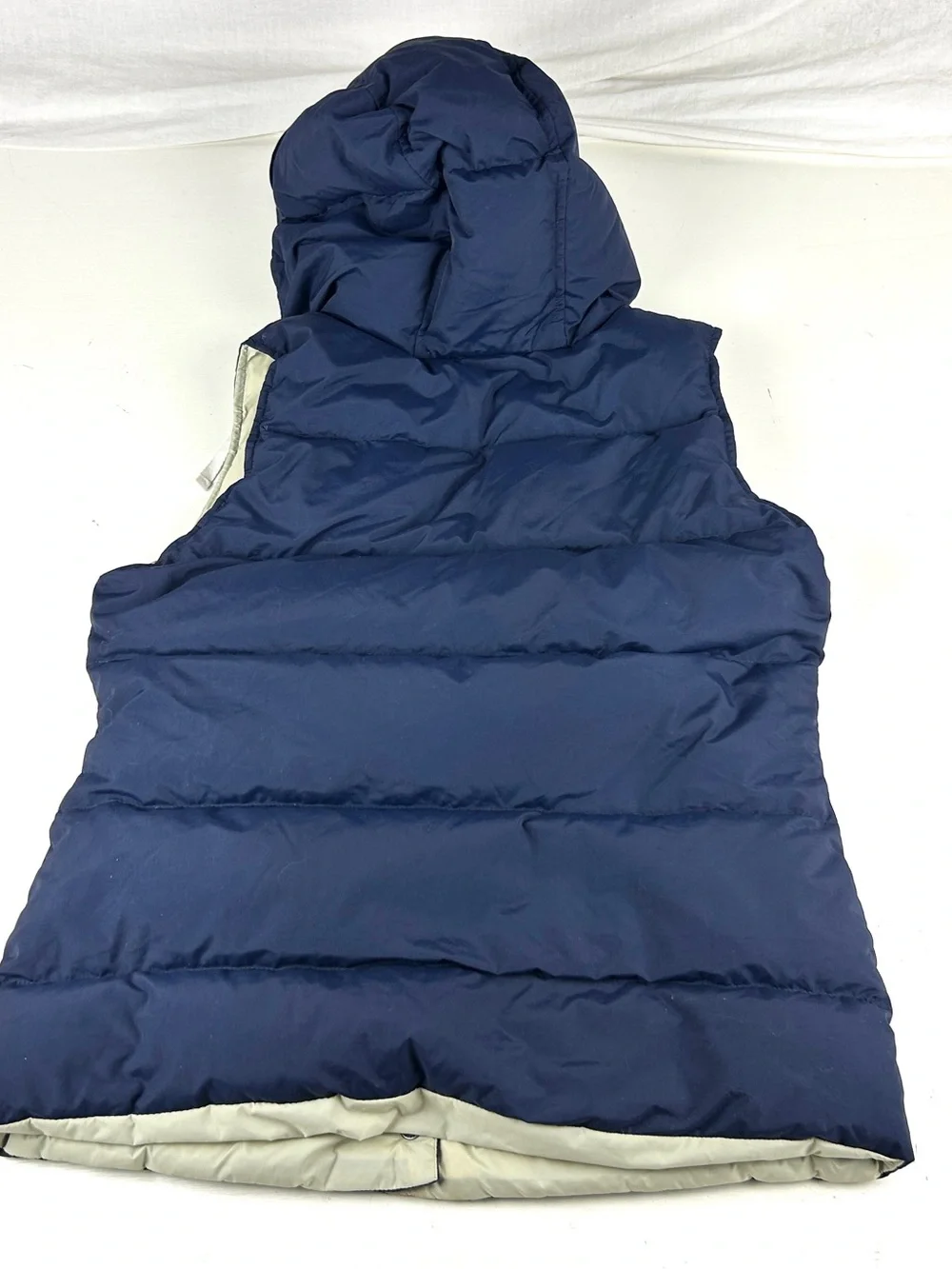 Madewell X Penfield Lucedale Down Puffer Vest With Hood Womens Medium Navy Blue